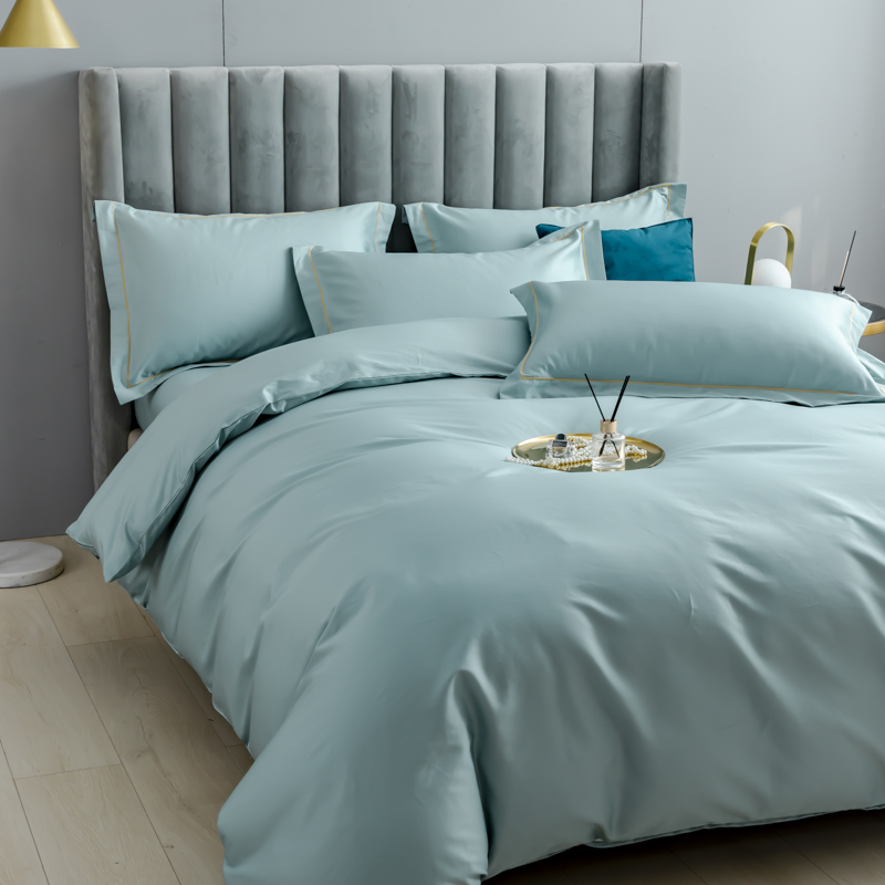 订做定制100支长绒棉四件套床包组80支纯棉三件套全棉大被套被罩 - 图0