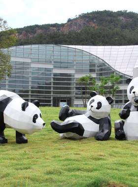 户几外熊何猫摆件林景区幼儿园公园卡通园熊猫装饰售楼tb-69627处