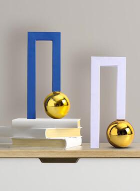 摆件简现代客厅办公室抽象w9000-60样板间柜酒电约视柜书柜书饰架