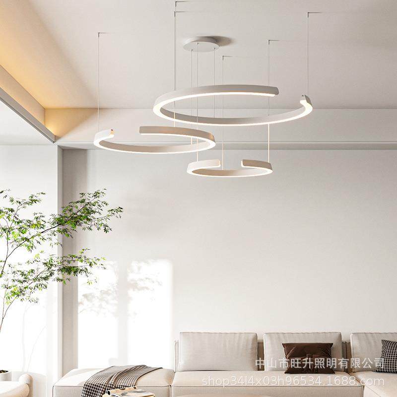 全光护眼客厅吊264灯现气代简约大主谱餐厅灯圆环奶油风广东中山,淘宝优惠券,粉丝福利购,淘宝优惠卷