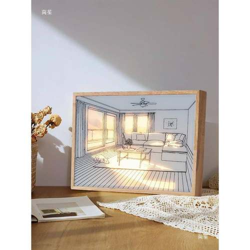 灯光画模板家居图灯片灵装饰862画魂台小摆件灯梦送礼画摆材料房 - 图3