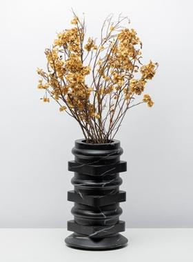 现几代创意何不规则仿大理石纹花瓶花器客厅桌装面餐插花94846564