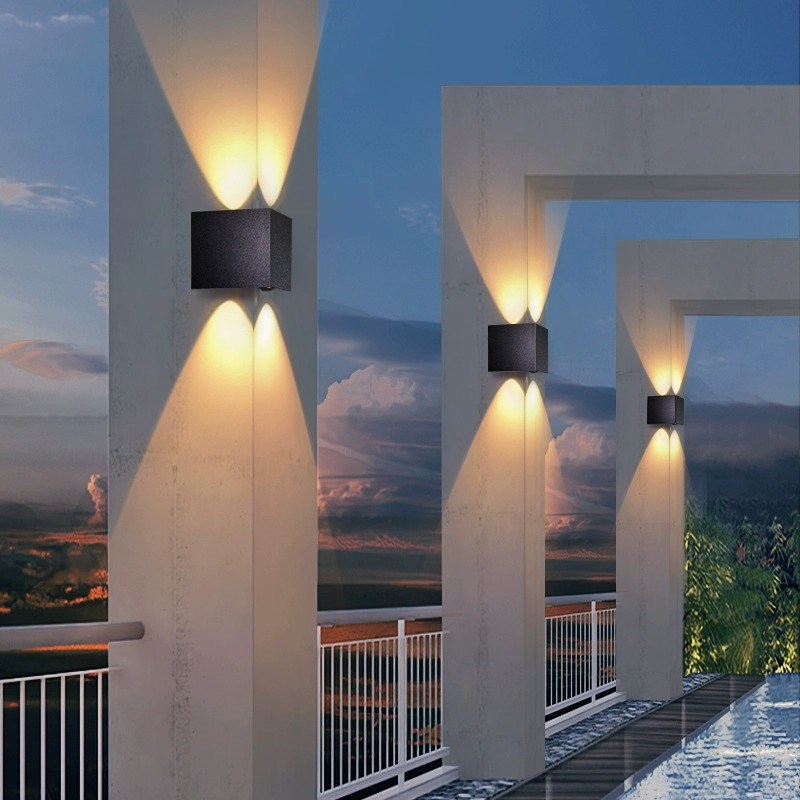 户外别墅庭院灯外墙壁灯防水壁z灯太阳能洗墙灯阳台花园金属拐角 - 图3