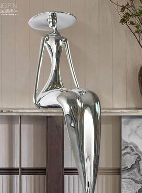 抽象人物艺术雕塑客厅卧室创意装饰酒店大堂玄关售楼处人形大摆件