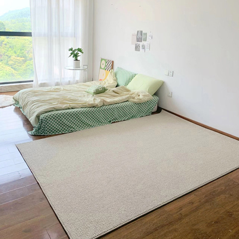 Off-white carpet bedroom cream style room bedside blanket minimalist style living room tea table blanket high-end solid color floor