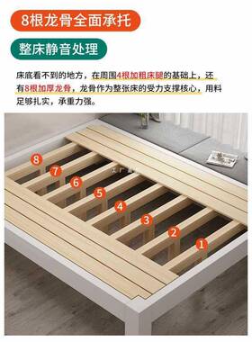 f实木榻米床排NZQ骨架床架无床头的床民床宿无靠背矮床不t占地榻