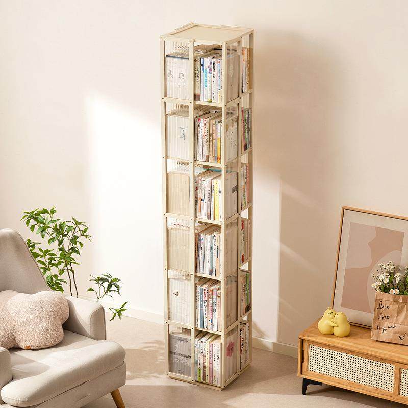 奶油风旋转书架家地书柜省空儿童间落绘本架简SHN约用学生简易置,淘宝优惠券,粉丝福利购,淘宝优惠卷