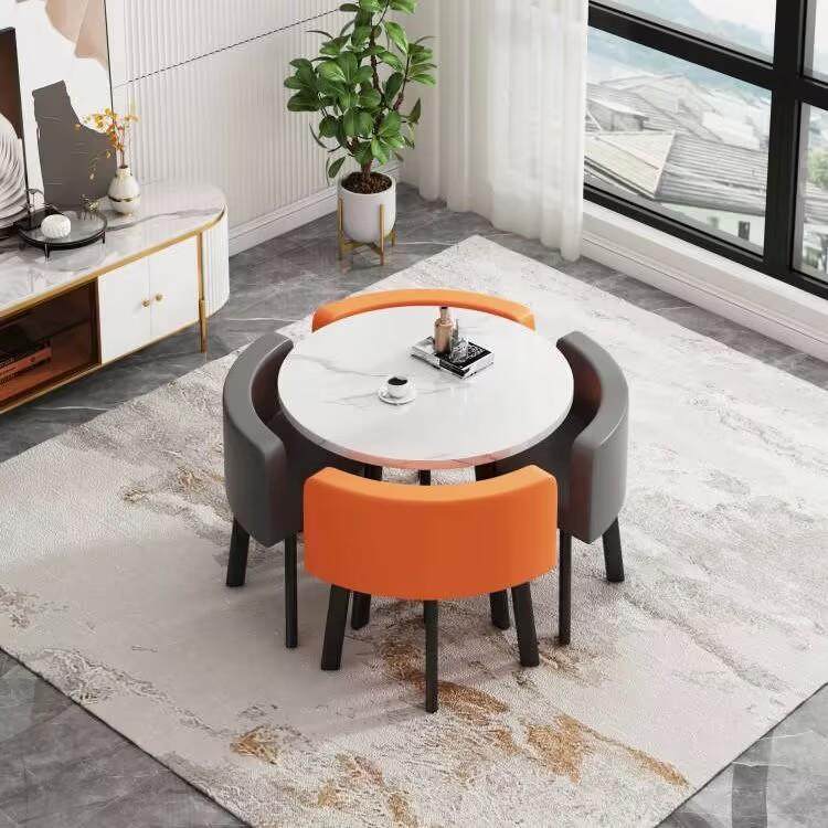简约洽谈桌椅组合接待谈判休闲圆形桌会客桌商用奶茶甜品店桌椅,淘宝优惠券,粉丝福利购,淘宝优惠卷