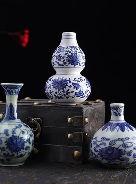 博古架装饰品摆件葫芦镇宅招财花瓶插花绿植葫芦镇宅招财镇宅