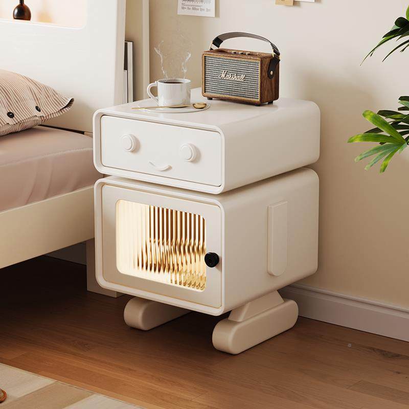 8奶油风床头柜儿卧室机器人创意多智功CTG-JQR能床边V柜可爱小型,淘宝优惠券,粉丝福利购,淘宝优惠卷