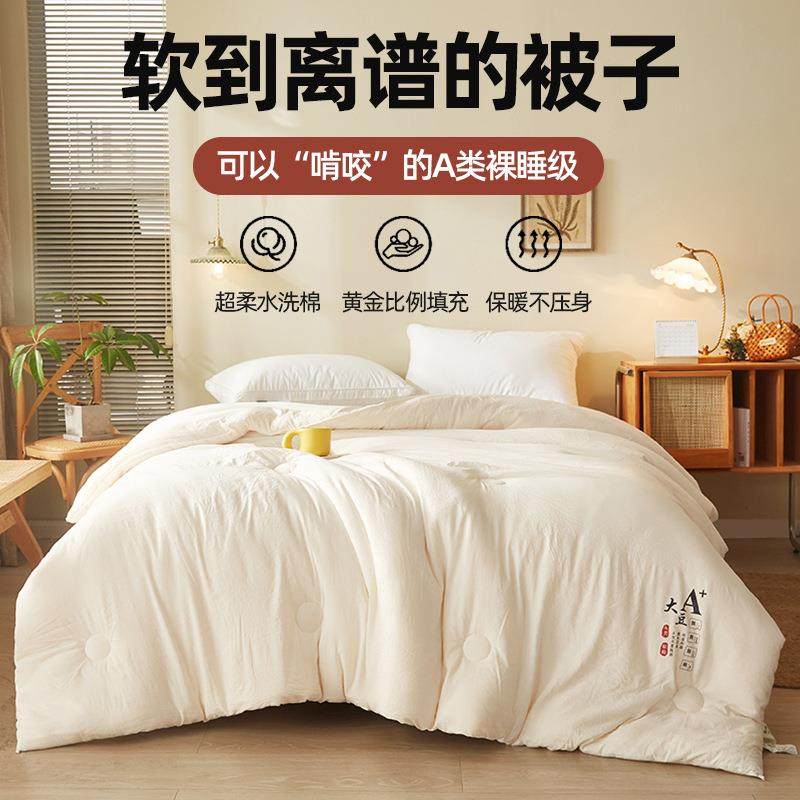 A类大冬豆纤维被子被四季通用天厚保暖夏冬JY01被学生宿舍加单人,淘宝优惠券,粉丝福利购,淘宝优惠卷