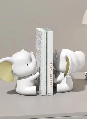 轻奢对书挡摆件卧室象书房儿童桌面书立大书架送礼好YEA物房象装