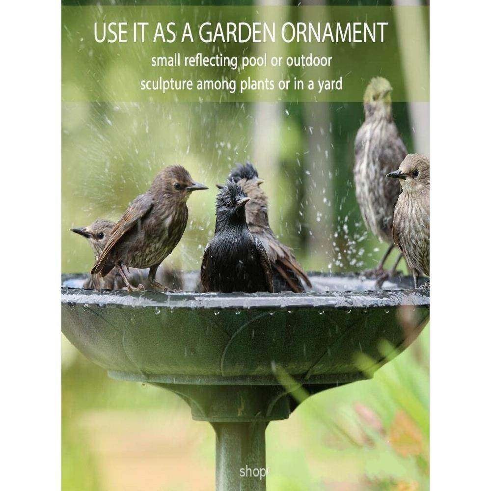 新款太阳能喷泉户外水池鸟浴盆喷泉泵园林花园水景喷泉灯塑料盆 - 图3