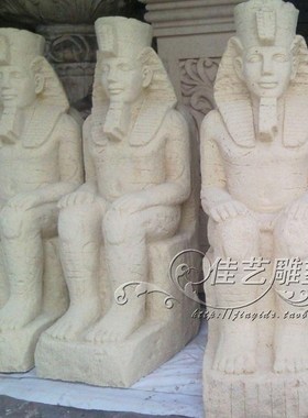 新款非洲玻璃钢人物雕塑埃及法老摆件艺术品门厅大厅户外落地摆设