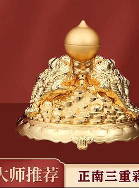 2025蛇重年李居明正摆件六白正南三重方位祥物南三彩家居桌面招吉