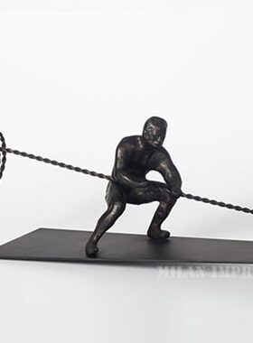 金属人物摆件创意家居客厅博古架酒柜书房现代简约样板房软装饰品