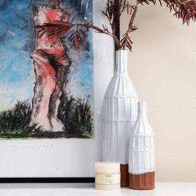 HERMOSO 北欧山脉纹黑色白色粗蜡烛摆件香薰蜡烛室内氛围餐桌装饰,淘宝优惠券,粉丝福利购,淘宝优惠卷