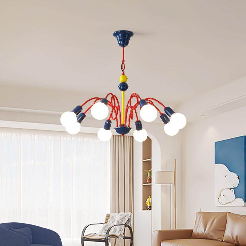 孟菲668斯vitage中古奶油n风吊灯彩色果卧实室客厅吊灯趣儿童房味,淘宝优惠券,粉丝福利购,淘宝优惠卷