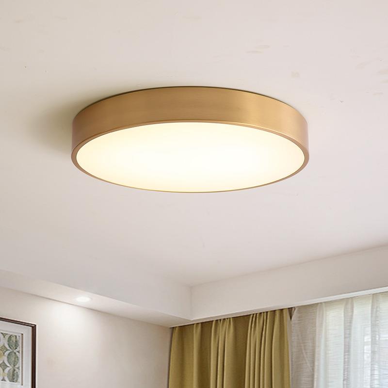 全铜超薄led吸28462顶灯卧室灯书道房过阳台灯式简代约现美灯具三 - 图0