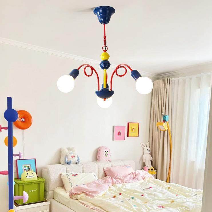 孟菲668斯vitage中古奶油n风吊灯彩色果卧实室客厅吊灯趣儿童房味,淘宝优惠券,粉丝福利购,淘宝优惠卷