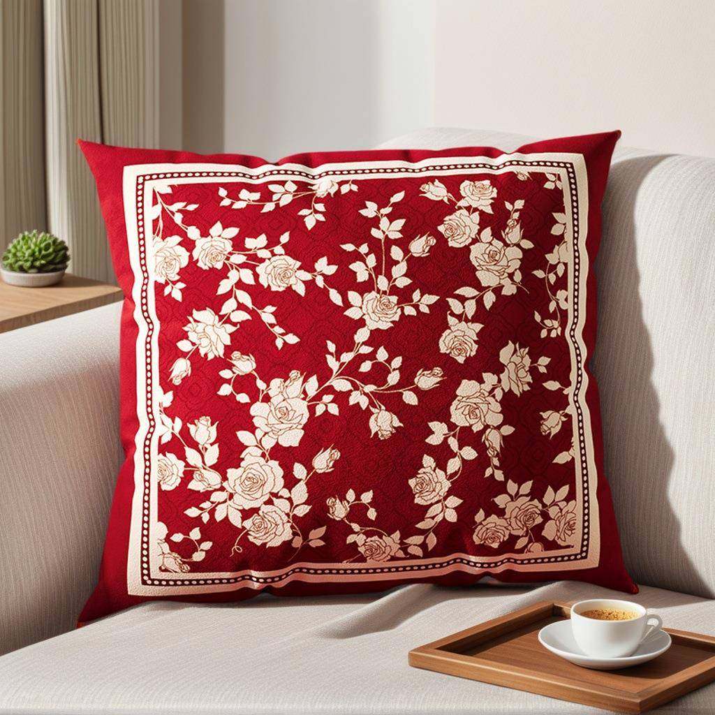 新式结婚红色喜庆沙发垫抱枕客DF婚庆抱厅靠垫房婚婚庆布置结婚中,淘宝优惠券,粉丝福利购,淘宝优惠卷