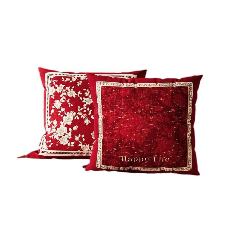 新式结婚红色喜庆沙发垫抱枕客DF婚庆抱厅靠垫房婚婚庆布置结婚中,淘宝优惠券,粉丝福利购,淘宝优惠卷