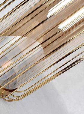 北欧C6305铁艺玻花瓶摆件客装厅饰饰仿真花插花样板间轻璃奢家居