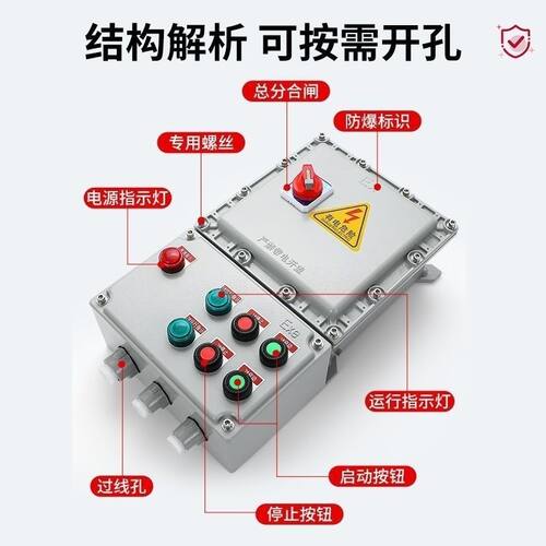 二路控制防爆磁力启动器配电箱防水三相水泵风机开关380V防爆电机 - 图0