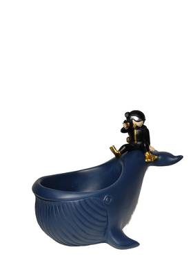 创意潜水员果盘摆钥零匙收纳盒糖果关食盘HZ20021件北欧玄客厅桌