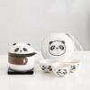 Cute Panda Travel Tea Set Ceramic Portable Quick Cup One Pot Three Cups Outdoor Camping Teapot Tea Cup