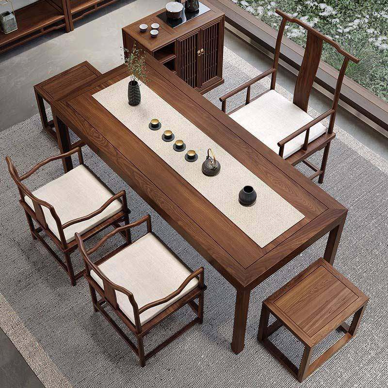 茶新泡中式XWZ实木茶桌现代简约办公室茶室禅意茶组茶台桌椅合一,淘宝优惠券,粉丝福利购,淘宝优惠卷