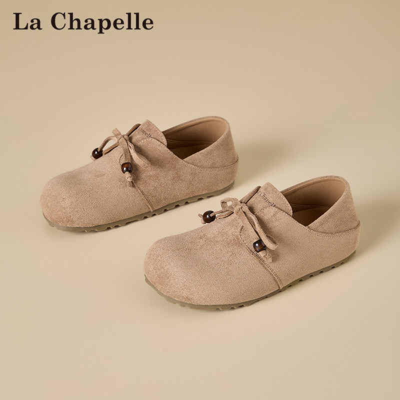 拉夏贝尔系带勃肯鞋女款2026春季新款平底两穿一脚蹬懒人复古鞋子,淘宝优惠券,粉丝福利购,淘宝优惠卷