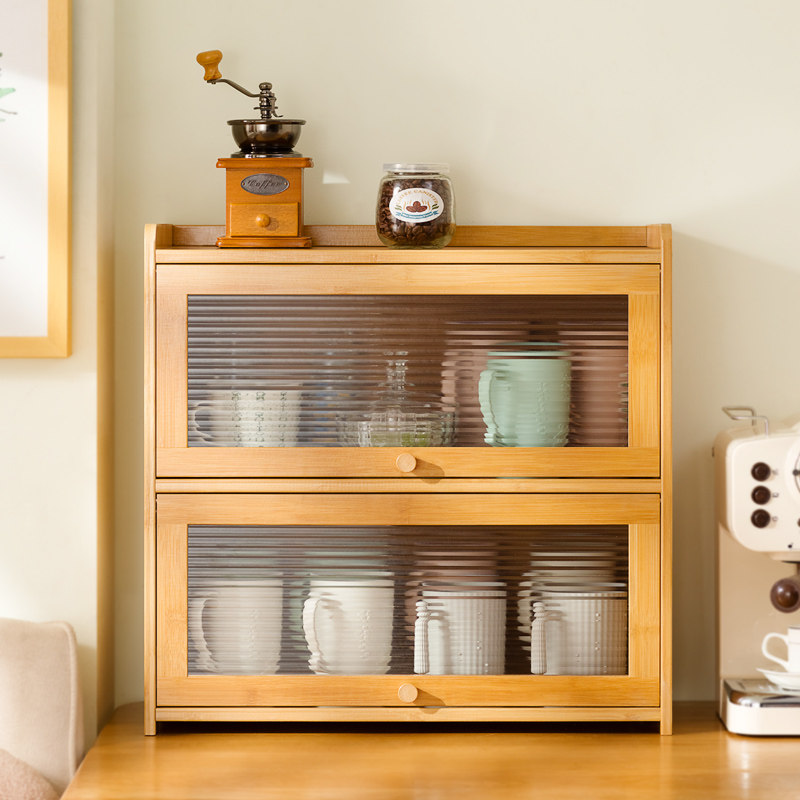 桌面收纳盒放茶具水杯子置物架厨房餐具婴儿辅食奶瓶防尘储物柜箱,淘宝优惠券,粉丝福利购,淘宝优惠卷