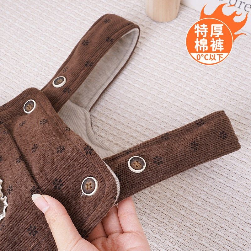 秋冬季男女宝宝背带裤加厚棉绒小月龄儿童冬天外穿背带棉裤可开裆,淘宝优惠券,粉丝福利购,淘宝优惠卷