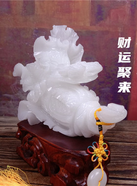 天然白玉白菜摆件客厅博古架玄关C办公室装饰家居摆设乔迁开业礼