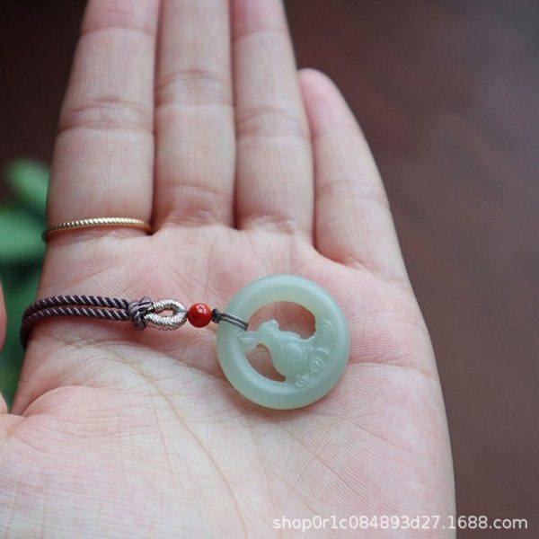 新疆和田玉青海料可爱兔子吊坠女款青白玉颈饰挂件油润细腻兔子,淘宝优惠券,粉丝福利购,淘宝优惠卷