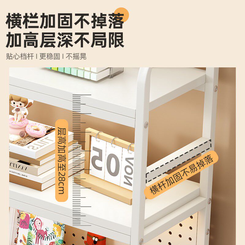 Desktop storage rack hole board bookshelf desk multi-layer F storage rack dormitory student desk iron finishing