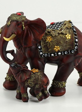 玄关柜摆件招财镇宅大象马到成功工艺品客厅橱柜办公室书架装饰品