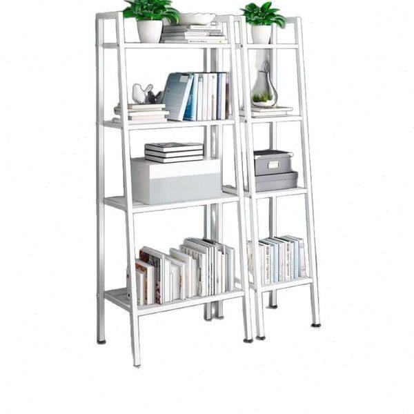 置物架厨房收纳架多层铁艺白书架落地客厅卧室梯形置地式阳台花架,淘宝优惠券,粉丝福利购,淘宝优惠卷