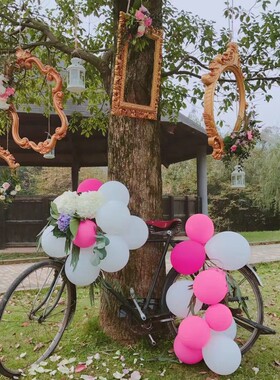 欧式婚庆道具相框 婚礼橱窗金色白色装饰镜框 舞台背景道具四件套