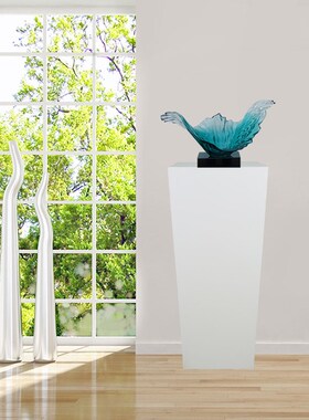 白色大理石底座基座酒店走廊雕塑台F长方形玄关客厅装饰摆件工艺