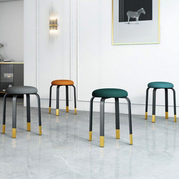 意式轻奢凳子家用小圆凳子网红餐桌凳现代简约客厅可叠放板凳矮凳,淘宝优惠券,粉丝福利购,淘宝优惠卷