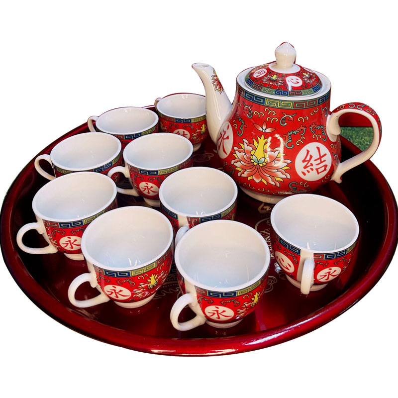 Wedding toast tea cup toast set bride's dowry wedding tea set modified wedding cup wedding celebration supplies collection