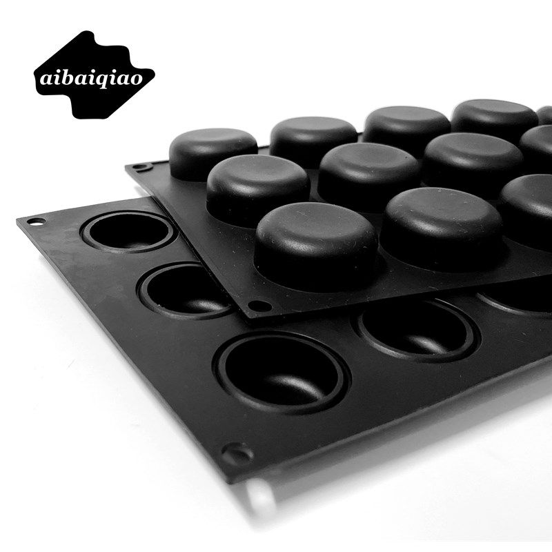 爱百巧 40mm 15连小扁圆形甜点硅胶模具一口甜品慕斯模茶歇西点模,淘宝优惠券,粉丝福利购,淘宝优惠卷