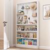 Perforated board storage rack solid wood door behind floor rack sandwich ultra-thin bookshelf L storage rack cheese thin cabinet with narrow gap
