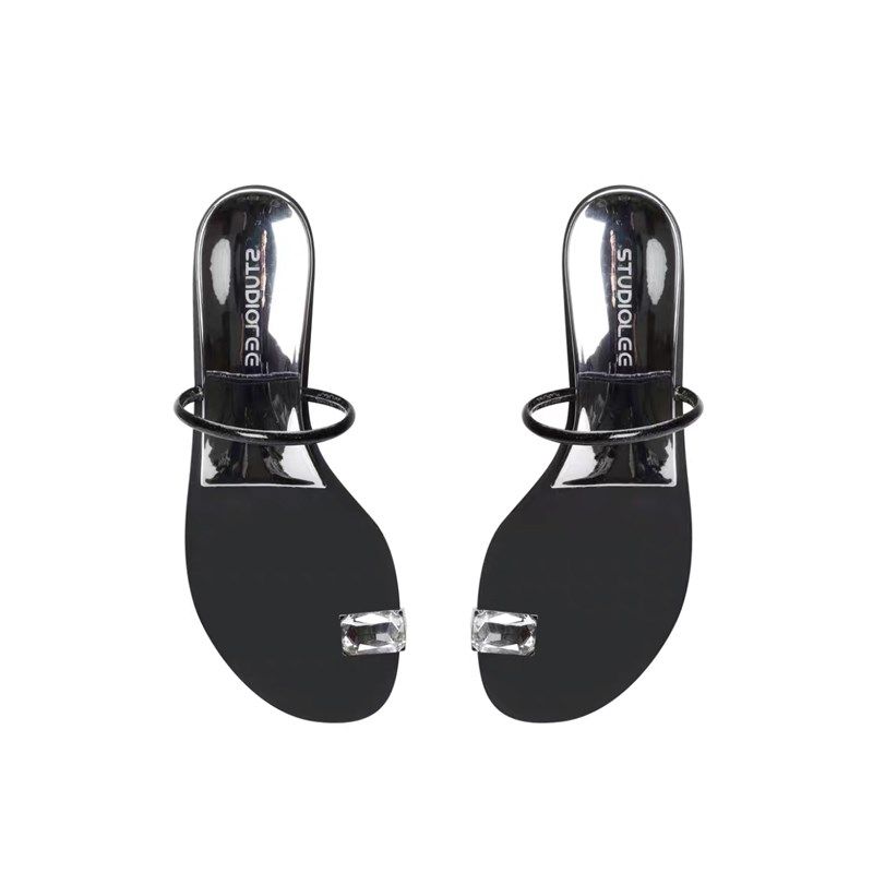 气质水钻鸽子蛋凉拖夹趾内增高平底凉鞋女夏外穿套趾沙滩坡跟拖鞋,淘宝优惠券,粉丝福利购,淘宝优惠卷