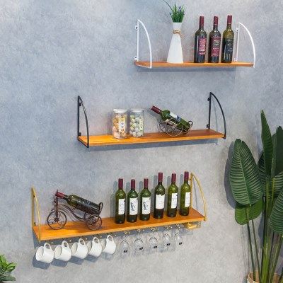 铁艺红酒杯架倒挂墙上实木置物架餐厅葡萄酒架创意壁挂式高脚杯架,淘宝优惠券,粉丝福利购,淘宝优惠卷
