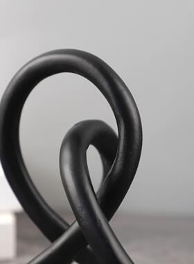 欧式简绳何个性树脂扭转几结艺术摆件客厅玄关书1842极房酒店家居