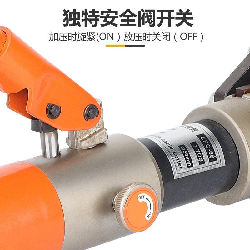 整体手动电缆剪便携式线缆剪刀CPC-50快速剪切液压工具铠装电线用 - 图2