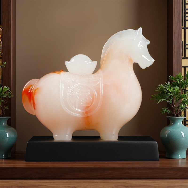 马上有钱招财马摆件元宝客厅办公室酒柜生肖马装饰品公司开业礼物 - 图2